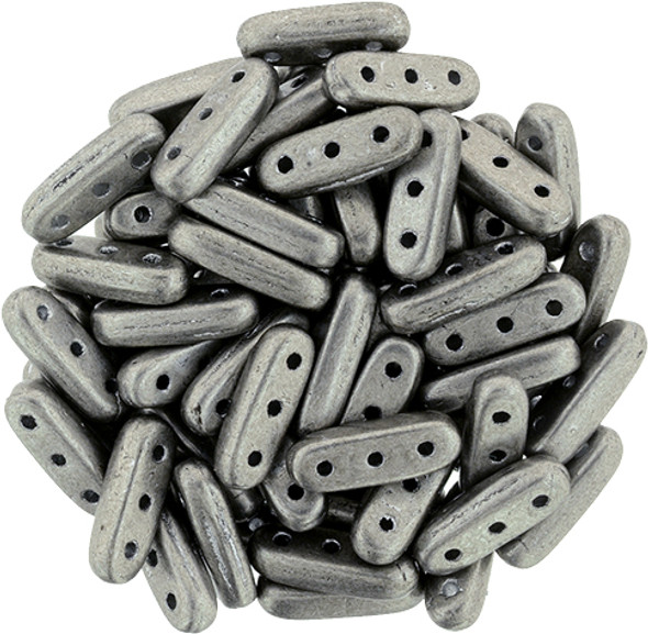 3-Hole Beam Beads SATURATED METALLIC SHARKSKIN