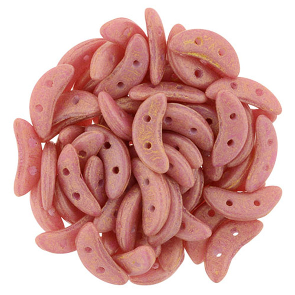 2-Hole Crescent Beads PACIFICA WATERMELON