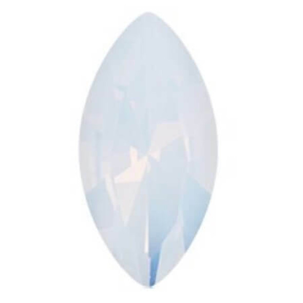 Krakovski Crystal Navette Fancy Stone 9x18mm WHITE OPAL