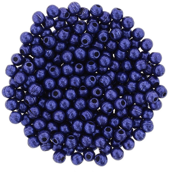 FINIAL Half-Drilled 2mm Czech Glass Beads SATURATED METALLIC SUPER VIOLET