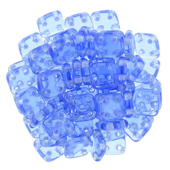 4-Hole QuadraTile 6mm CzechMates SAPPHIRE