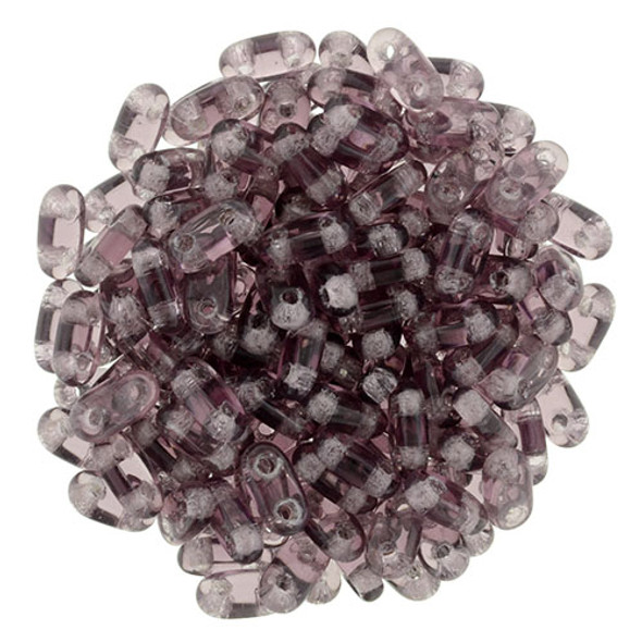 2-Hole Bar Beads 6x2mm CzechMates MED AMETHYST