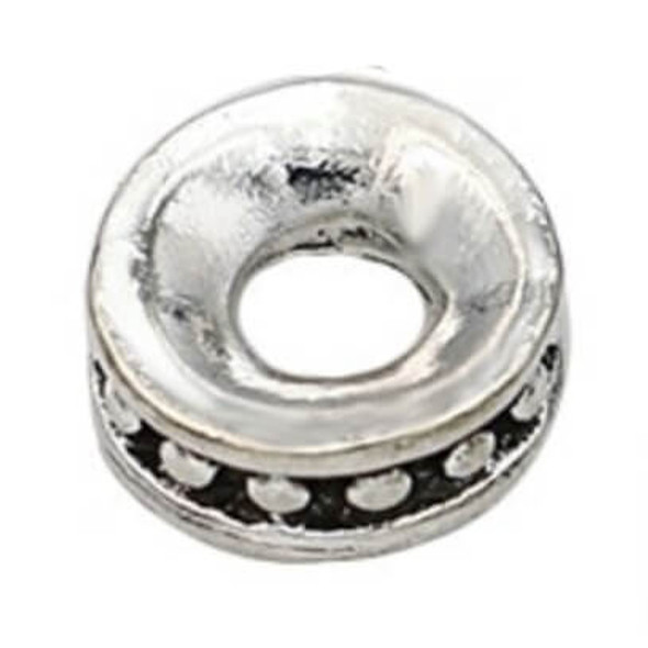 ROUND BEAD SPACER 6mm Antique Silver Plated