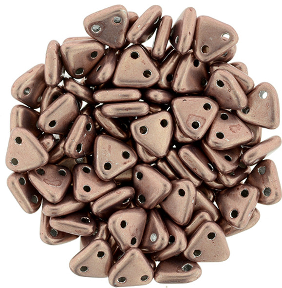 2-Hole TRIANGLE Beads 6mm CzechMates SATURATED METALLIC AUTUMN MAPLE