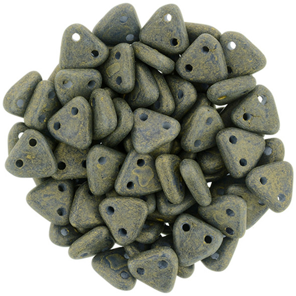 2-Hole TRIANGLE Beads 6mm CzechMates PACIFICA POPPY SEED