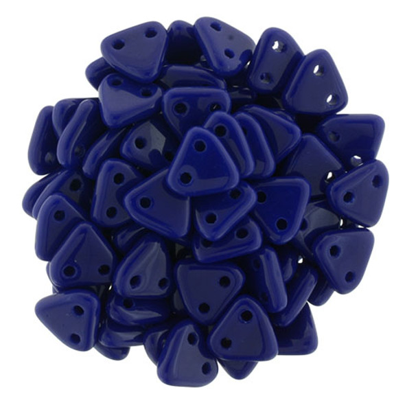 2-Hole TRIANGLE Beads 6mm CzechMates NAVY BLUE