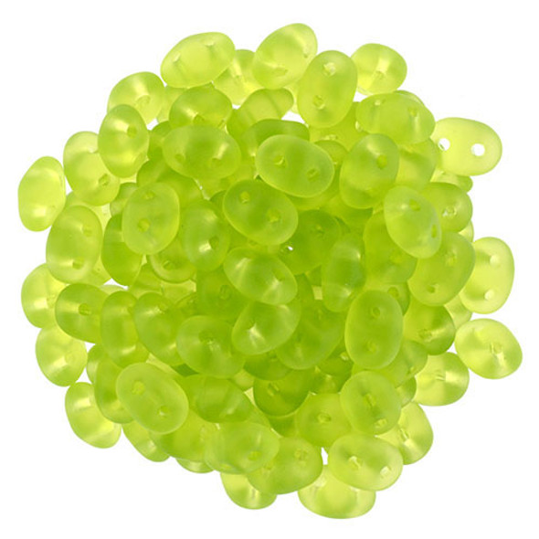 2-Hole SUPERDUO 2x5mm Czech Glass Seed Beads MATTE OLIVINE