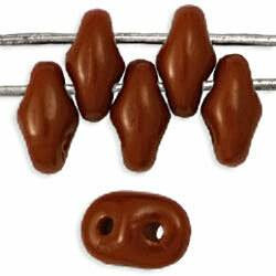 2-Hole SUPERDUO 2x5mm Czech Glass Seed Beads UMBER