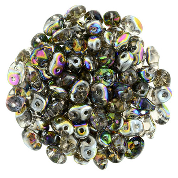 2-Hole SUPERDUO 2x5mm Czech Glass Seed Beads ROSALINE VITRAIL