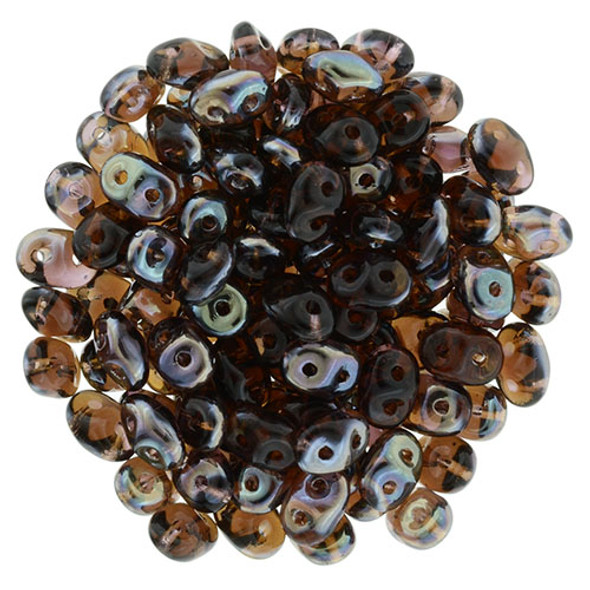 2-Hole SUPERDUO 2x5mm Czech Glass Seed Beads AMETHYST CELSIAN