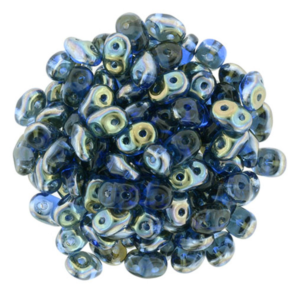 2-Hole SUPERDUO 2x5mm Czech Glass Seed Beads SAPPHIRE CELSIAN