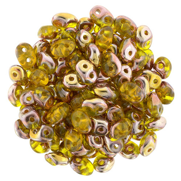 2-Hole SUPERDUO 2x5mm Czech Glass Seed Beads APOLLO JONQUIL