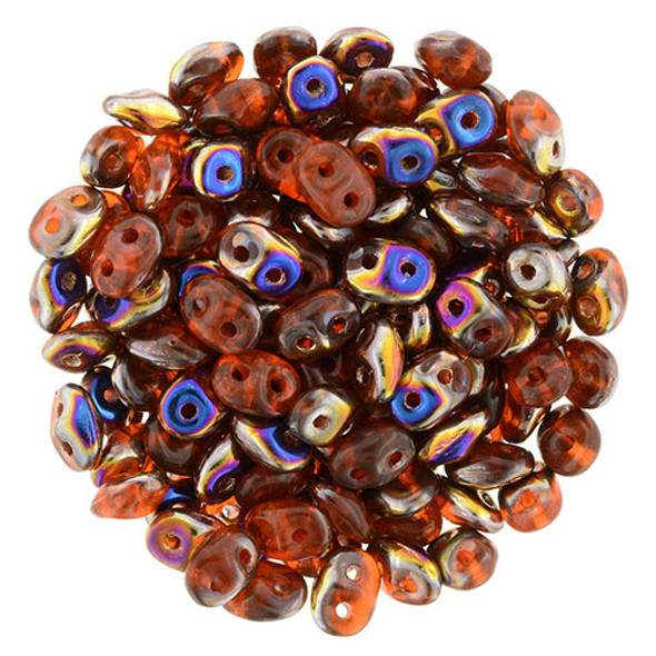 2-Hole SUPERDUO 2x5mm Czech Glass Seed Beads HYACINTH ARTEMIS