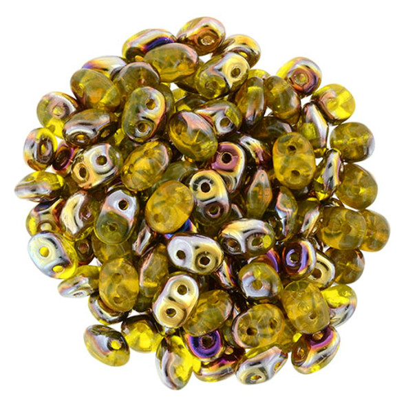 2-Hole SUPERDUO 2x5mm Czech Glass Seed Beads JONQUIL ARTEMIS