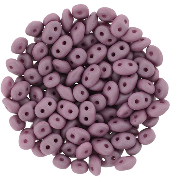 2-Hole SUPERDUO 2x5mm Czech Glass Seed Beads SATURATED LAVENDER