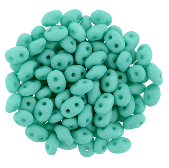 2-Hole SUPERDUO 2x5mm Czech Glass Seed Beads SATURATED TEAL