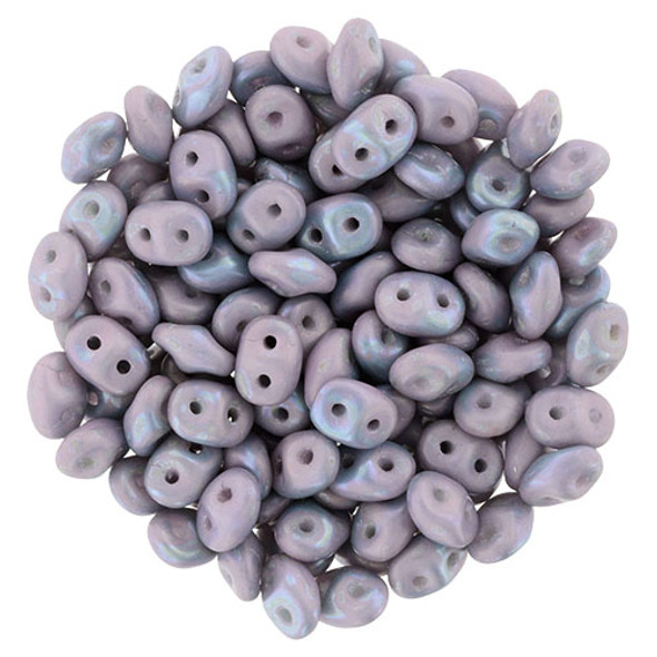 2-Hole SUPERDUO 2x5mm Czech Glass Seed Beads MATTE OPAQUE NEBULA