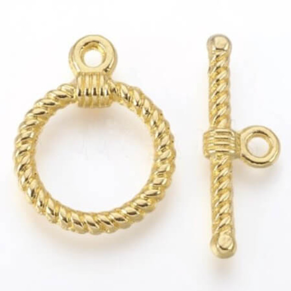 TOGGLE CLASP-Elegant Ring-22x17.5mm-Gold Plated