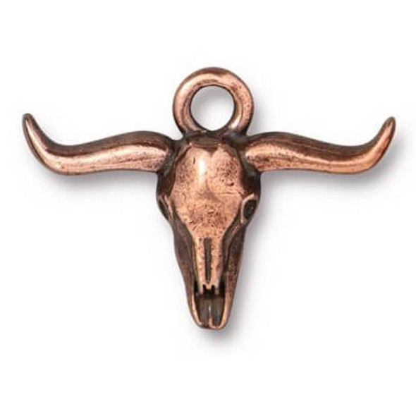 TierraCast CHARM-Longhorn-Antiqued Copper Plated