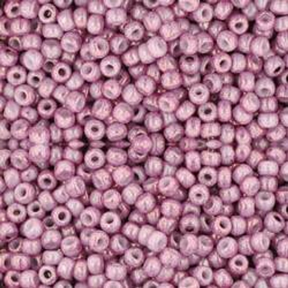 Toho ROUND 11/0 Seed Beads MARBLED OPAQUE PINK