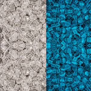 Toho ROUND 11/0 Seed Beads GLOW IN THE DARK CRYSTAL BRIGHT BLUE
