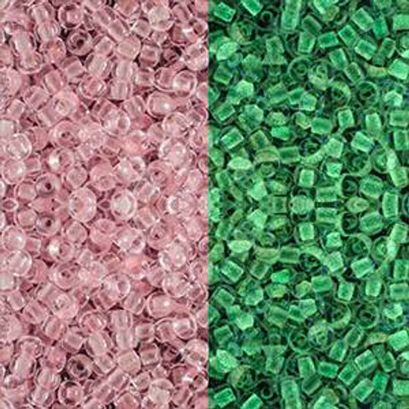 Toho ROUND 11/0 Seed Beads GLOW IN THE DARK PINK YELLOW GREEN