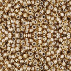 Toho ROUND 11/0 Seed Beads SILVER LINED PALE AMBER