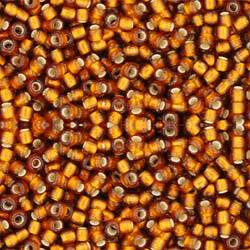 Toho ROUND 11/0 Seed Beads SILVER LINED FROSTED SMOKY TOPAZ