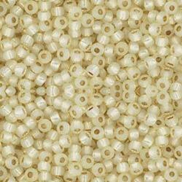 Toho ROUND 11/0 Seed Beads PERMAFINISH SILVER LINED MILKY JONQUIL