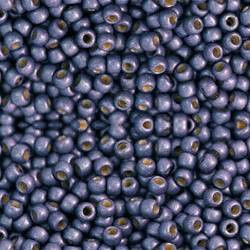 Toho ROUND 11/0 Seed Beads PERMAFINISH FROSTED METALLIC POLARIS