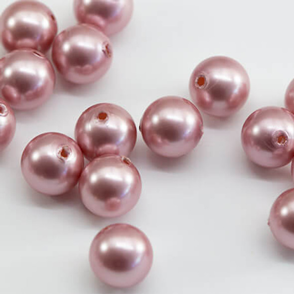 Krakovski Crystal Round Pearls POWDER ROSE