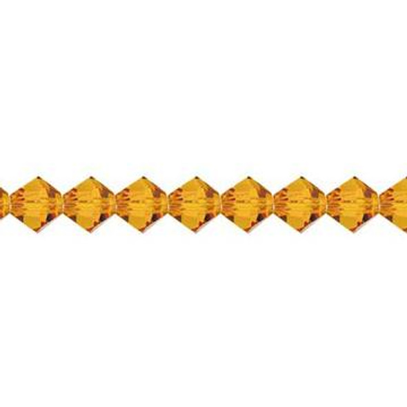 Preciosa Crystal Bicone Beads 4mm TOPAZ