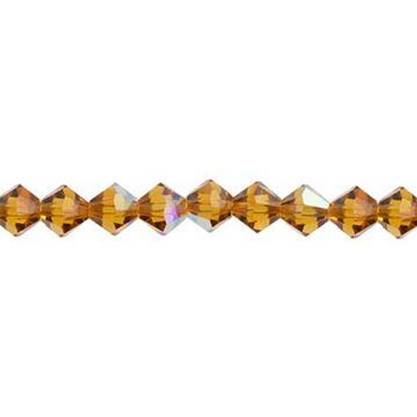 Preciosa Crystal Bicone Beads 4mm TOPAZ AB