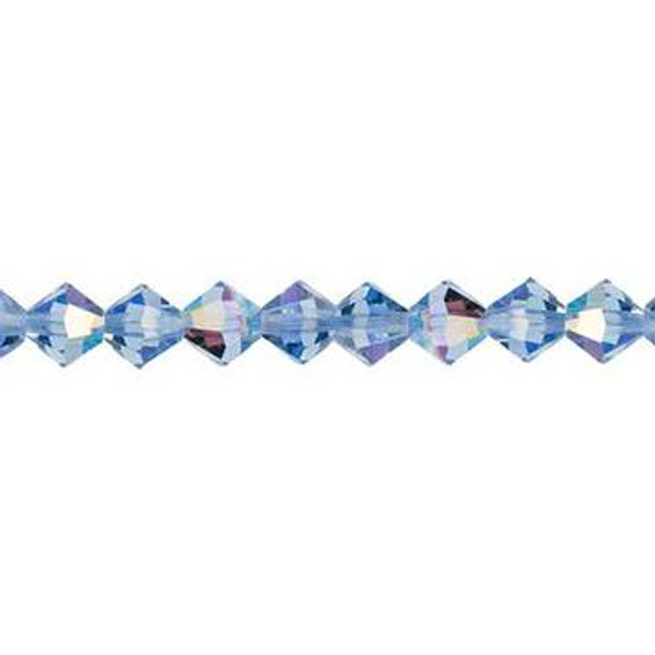 Preciosa Crystal Bicone Beads 4mm LIGHT SAPPHIRE AB