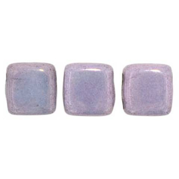 2-Hole TILE Beads 6mm LUSTER OPAQUE AMETHYST