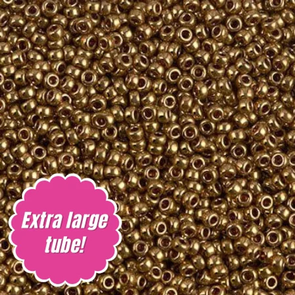 Miyuki ROUND 11/0 Seed Beads METALLIC LT. BRONZE color