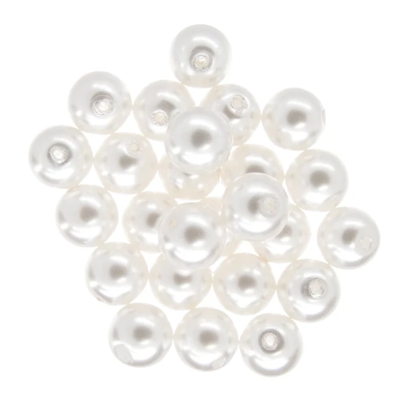 Krakovski Crystal Round Pearls 6mm WHITE (Strand of 65)