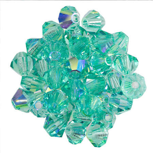 Preciosa Crystal Bicone Beads 4mm CARIBBEAN SEA AB