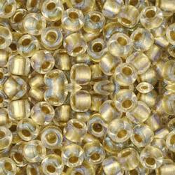 Toho ROUND 6/0 Seed Beads CRYSTAL GOLD LINED