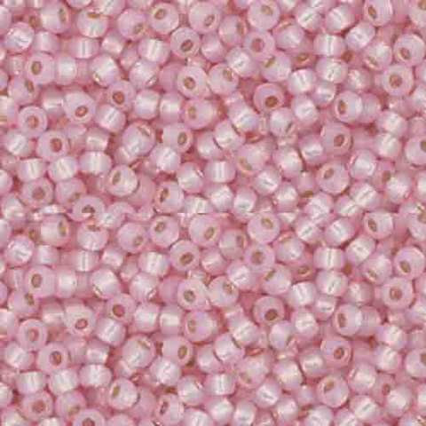 Toho ROUND 11/0 Seed Beads PERMAFINISH SILVER LINED MILKY SOFT PINK