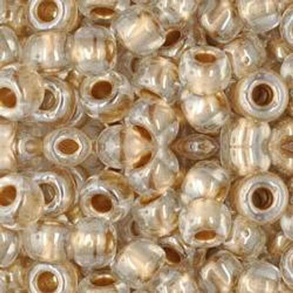 Toho ROUND 3/0 Seed Beads GOLD LINED CRYSTAL