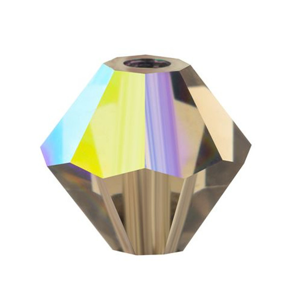 Preciosa Crystal Bicone Beads 6mm BLACK DIAMOND AB 1