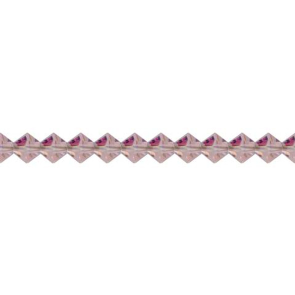 Preciosa Crystal Bicone Beads 6mm LIGHT ROSE AB