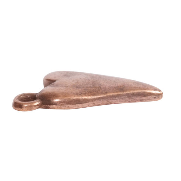 NUNN DESIGN Charm Primitive Drop Heart Antique Copper Plated