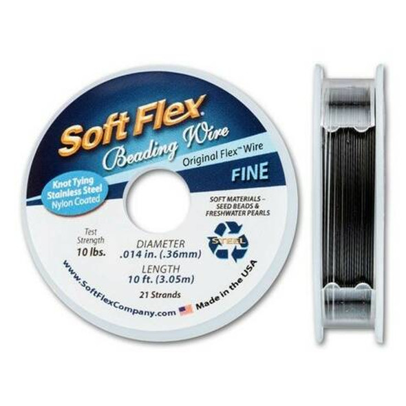 Soft Flex Black Onyx FINE Beading Wire