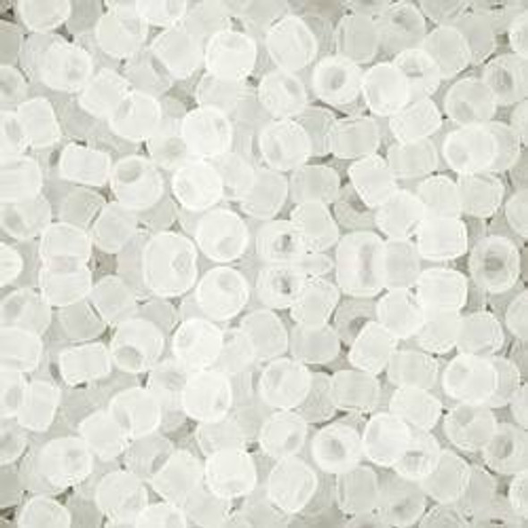Toho ROUND 8/0 Seed Beads TRANSPARENT FROSTED CRYSTAL