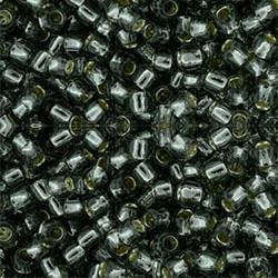 Toho ROUND 8/0 Seed Beads SILVER LINED BLACK DIAMOND