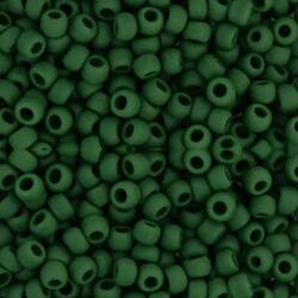 Toho ROUND 8/0 Seed Beads OPAQUE FROSTED PINE GREEN