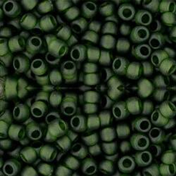 Toho ROUND 8/0 Seed Beads TRANSPARENT FROSTED OLIVINE