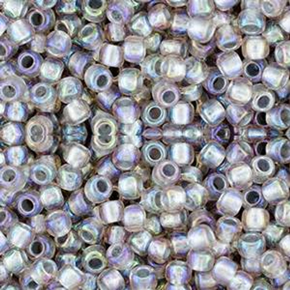 Toho ROUND 8/0 Seed Beads SILVER LINED GRAY RAINBOW